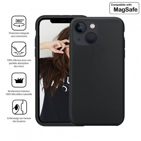 coque premium silicone et microfibre compatible magsafe pour apple iphone 13 pro max noir jaym classic (1)