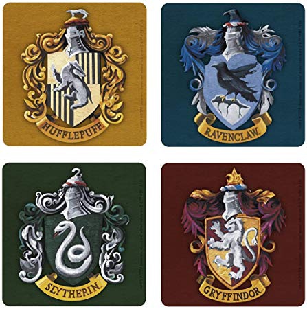 HARRY POTTER SET 4 DESSOUS DE VERRE 1