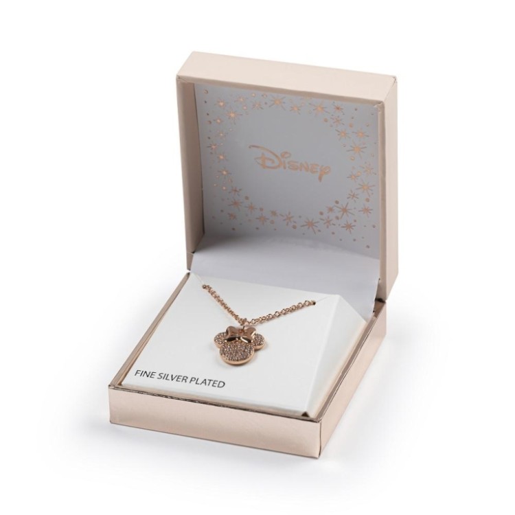 MINNIE Rose Gold Collier en Laiton Plaque Argent