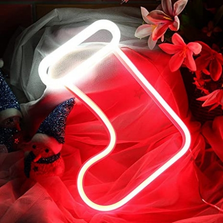 neon lumineux chaussette de noel usb a