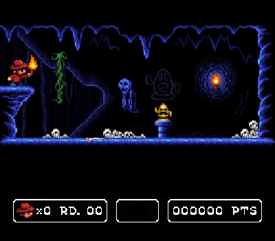 Sydney Hunter Caverns of death SNES screen