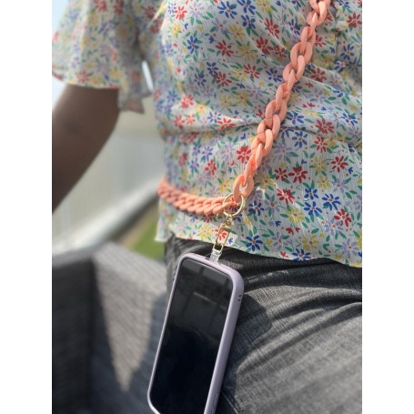 tour de cou fashion rose poudre mat avec attache universelle 120m jaym (2)